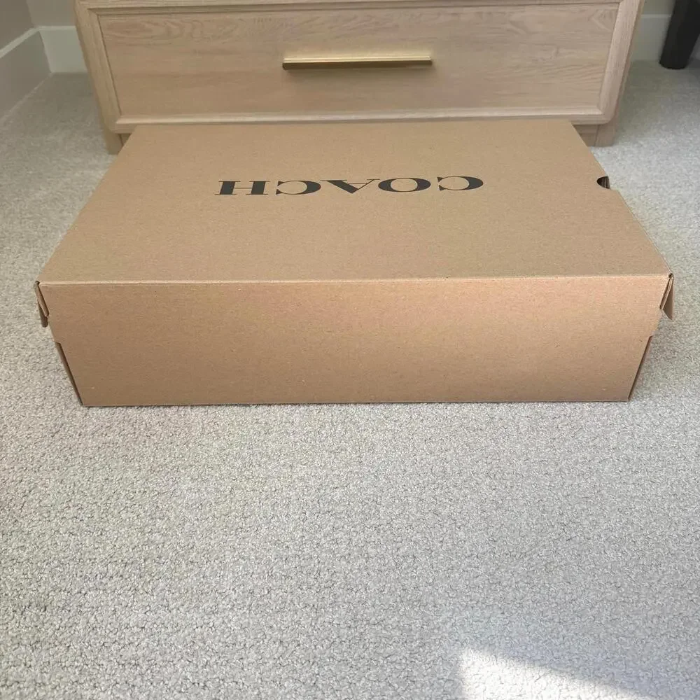 Coach Large Logo Shoe Box with Coach Tissue Paper — Box Only